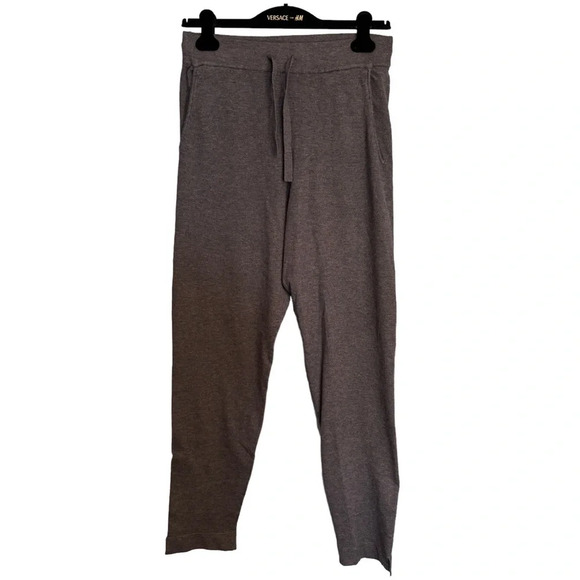 H&M Basics Grey  Purple Split Hem Lounge Pants Soft Comfortable Loungewear EUC - Picture 1 of 14